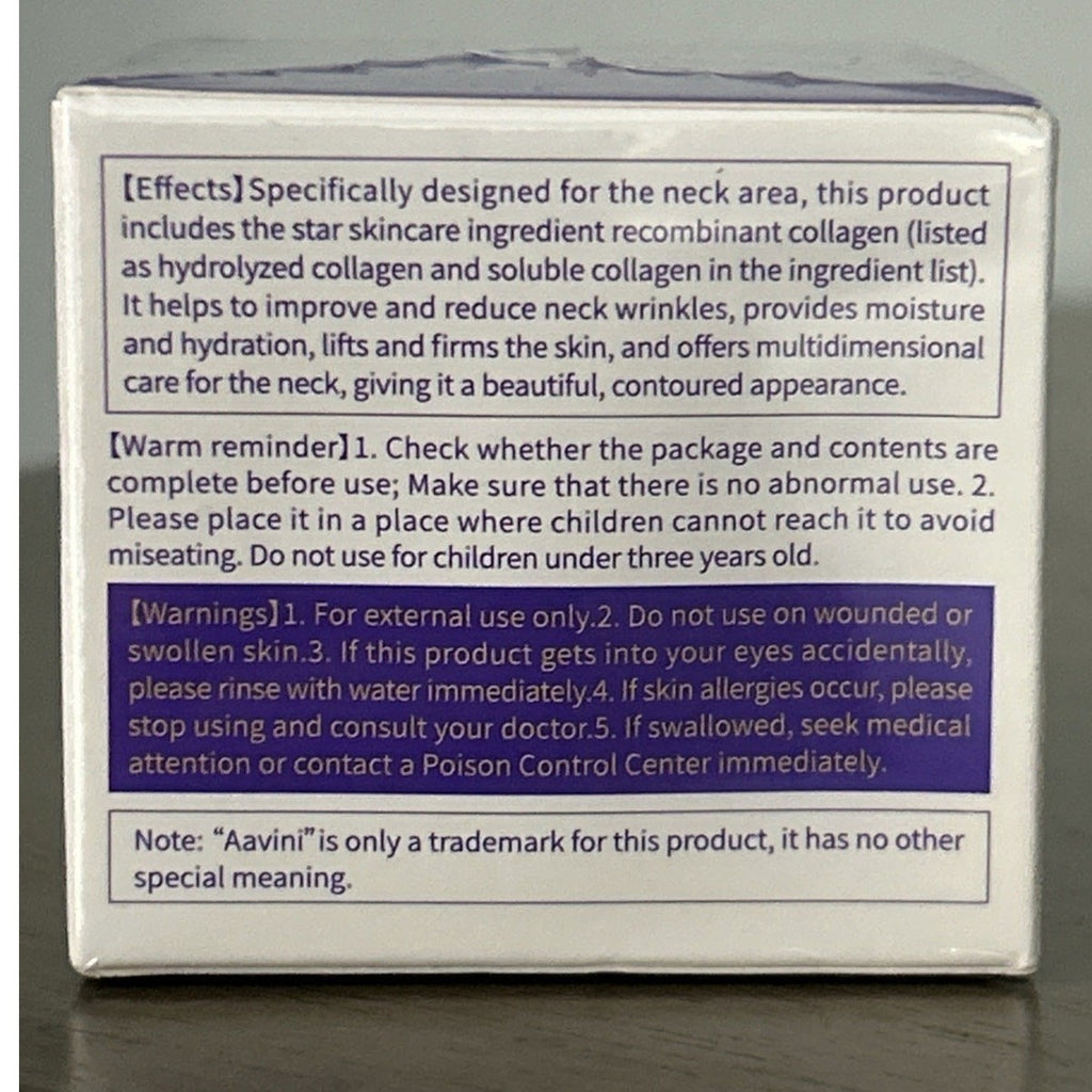Aavini Firming Neck Cream Peptide Collagen Lift 1.7oz Wrinkle Dark Neck NEW