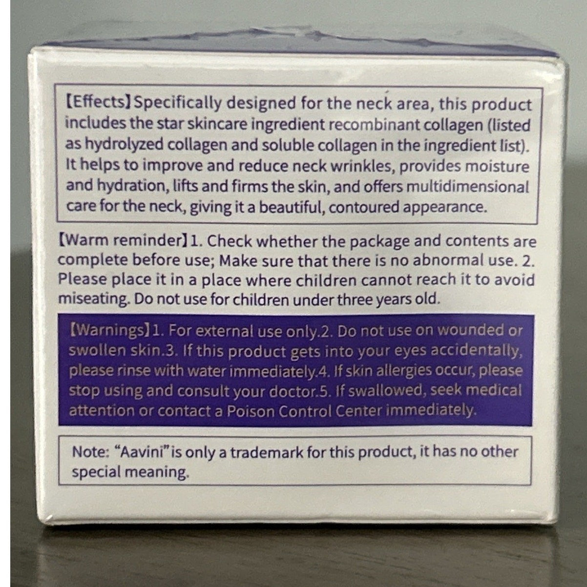 Aavini Firming Neck Cream Peptide Collagen Lift 1.7oz Wrinkle Dark Neck NEW