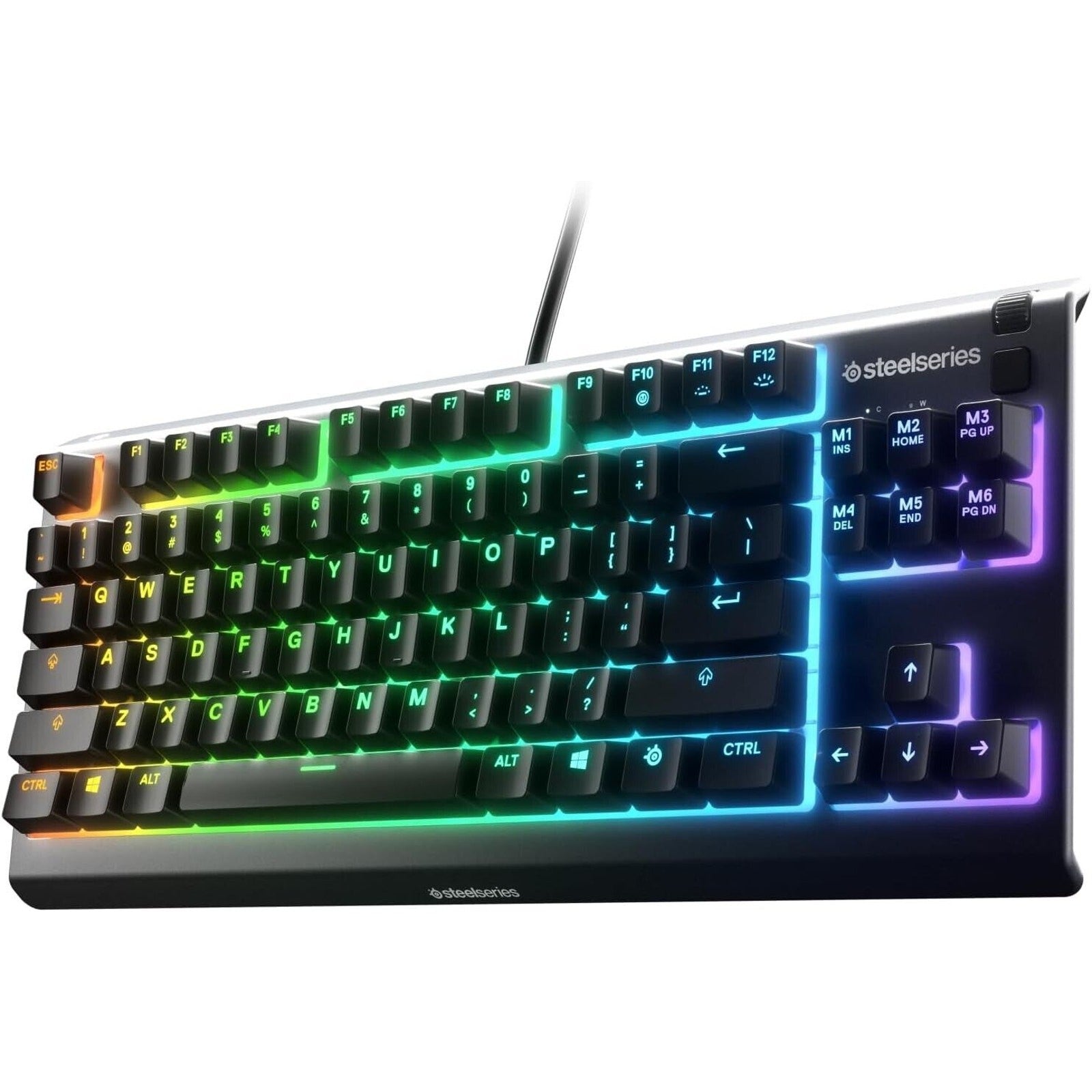 SteelSeries Apex 3 TKL Gaming Keyboard 8-Zone RGB Lighting Ten Keyless Black NEW