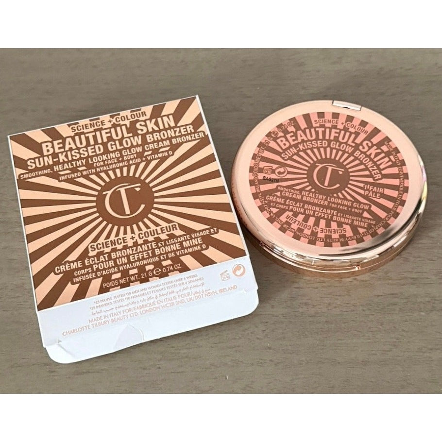 Charlotte Tilbury Beautiful Skin Cream Bronzer Fair Hyaluronic Acid Retail $60