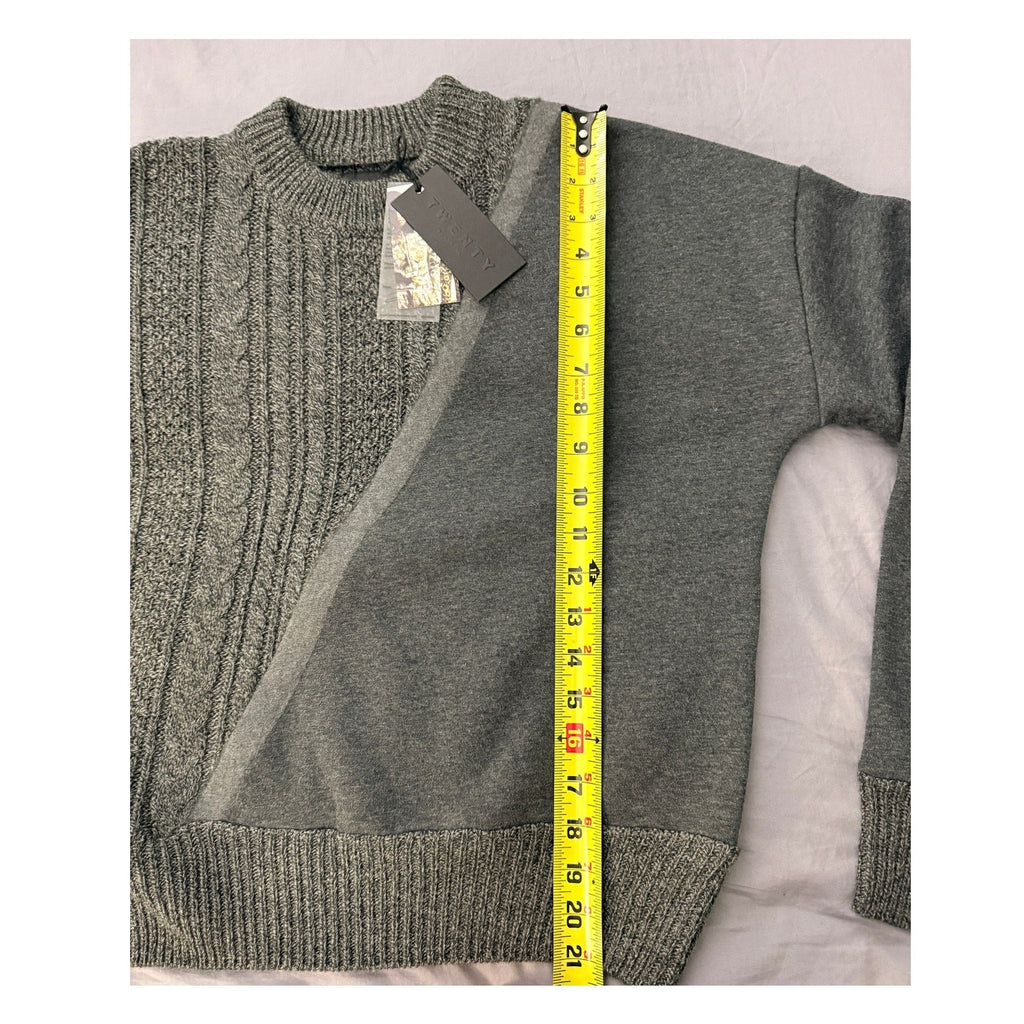 TWENTY MONTREAL Twenty Connect Crewneck Sweater Gray Size XS NEW 