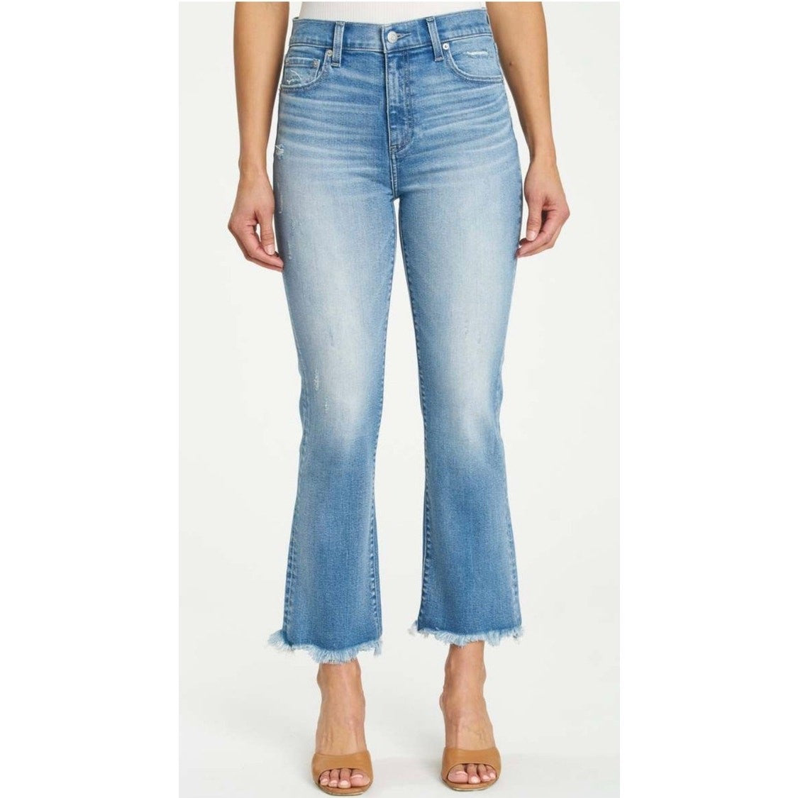 New Revolve Pistola Lennon High Rise Crop Bootcut Jeans Empire Sz 26 Retail $148