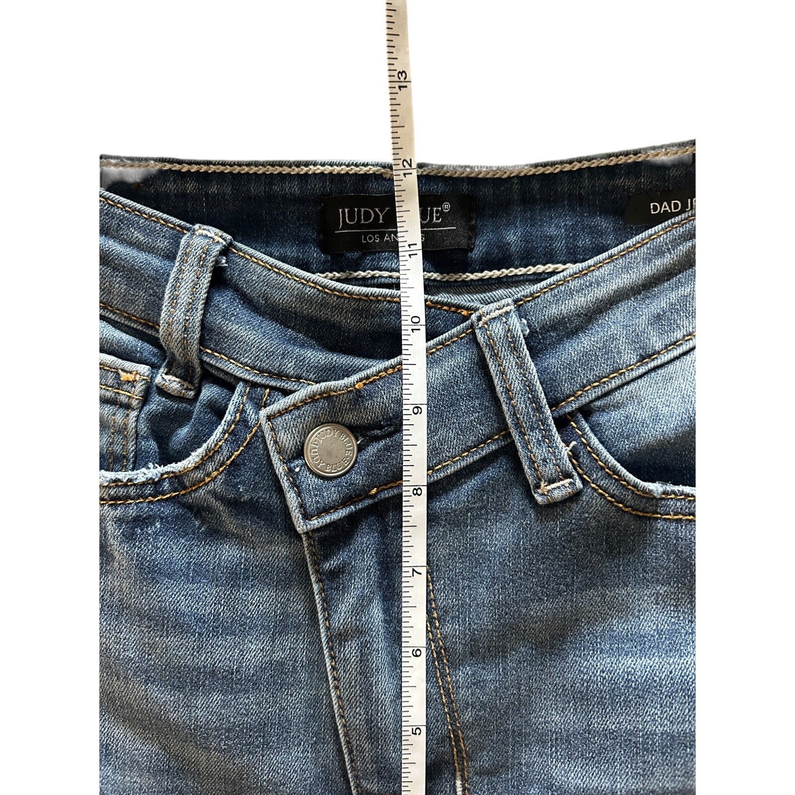 Judy Blue Dad Jeans Size 0/24 – High Rise, Relaxed Fit, Frayed Hem Denim