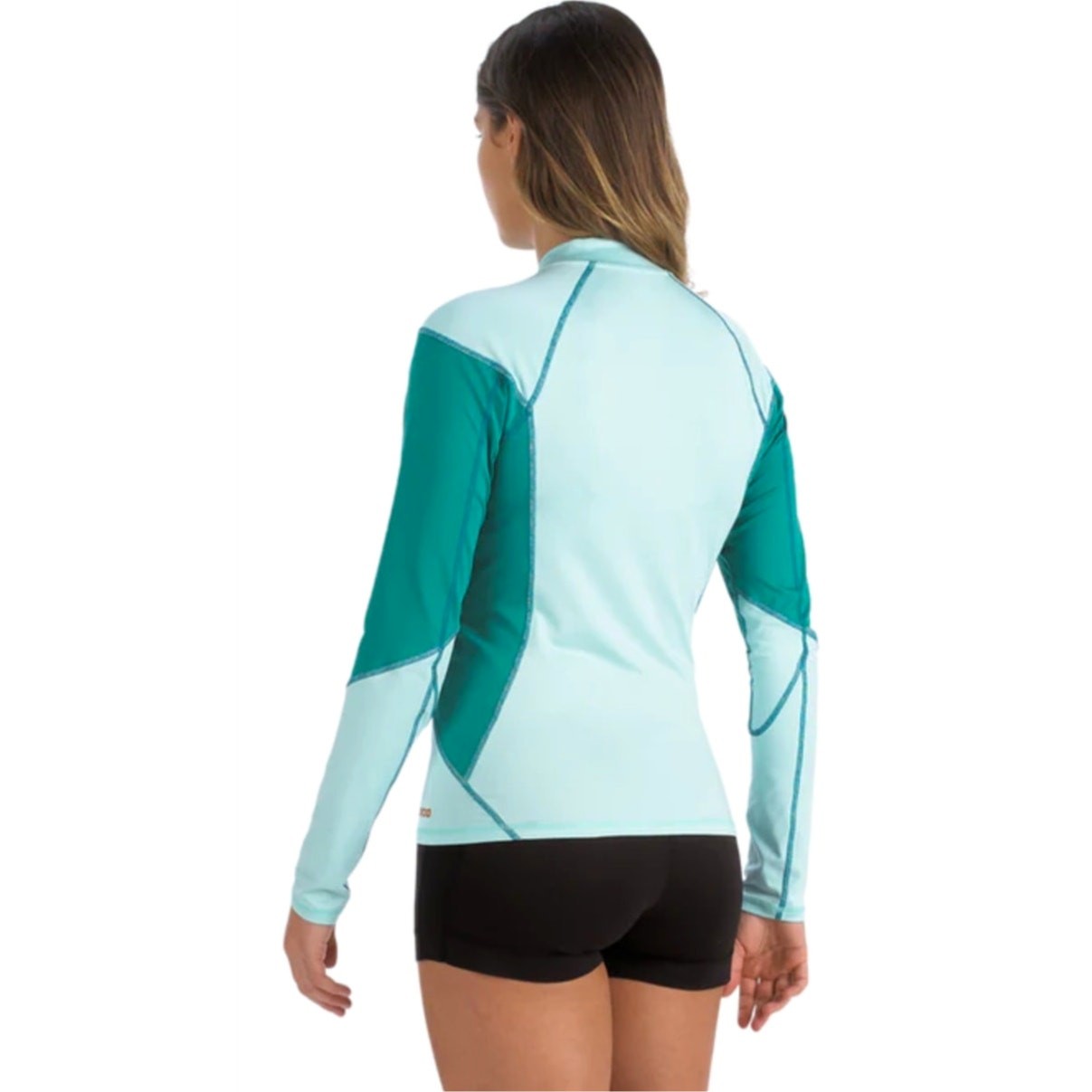 Women's Sea-Doo Long Sleeve Swimsuit Top 50 UV Protection, Turquoise, Sz Med NWT
