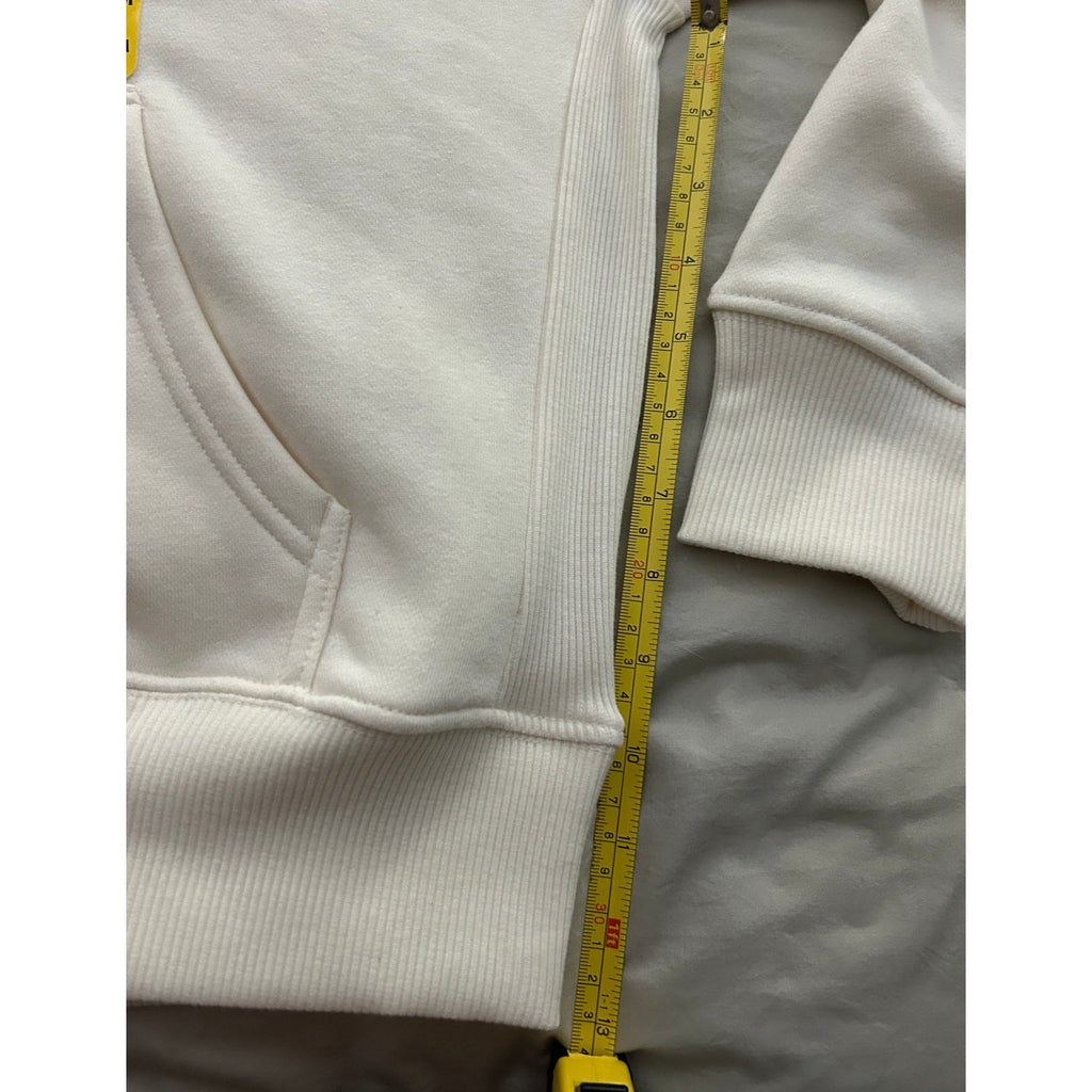 Member’s Mark Women’s White Fleece Hoodie Size M – Soft & Cozy Pullover NWT