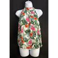 Rachel Zoe Tropical Print Choker Tank Top – Bare Shoulder, Large