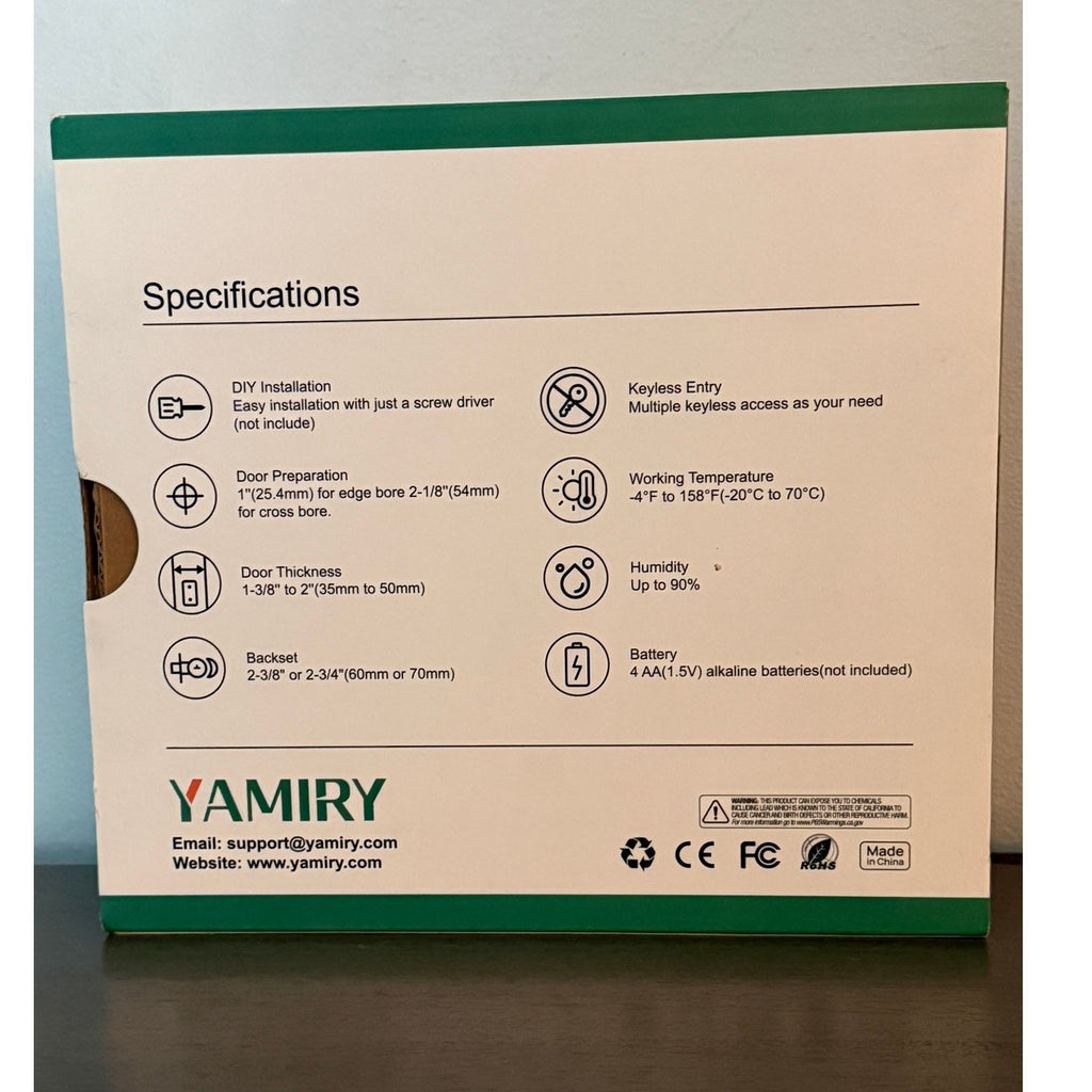 Yamiry Fingerprint Smart Door Lock, Keyless Entry Keypad, APP Control Deadbolt