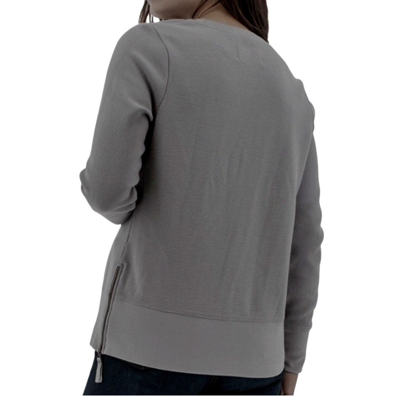Aventura Womens Hazelton Crew Neck Long Sleeve Top Weathervane Gray Sz XS NWOT