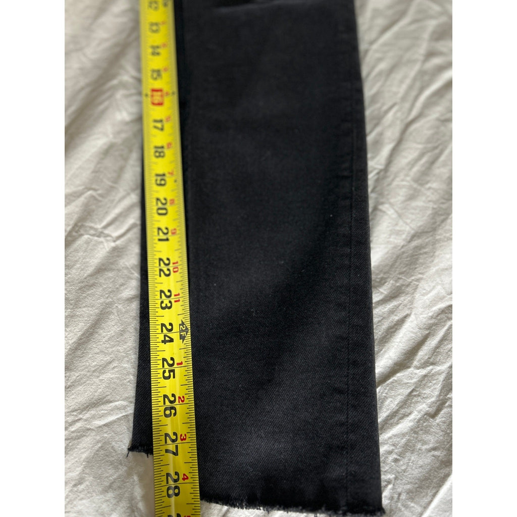 We the Free Black Stella Skinny Jeans Sz 26 High Rise, Button Fly, Raw Hem, NWT