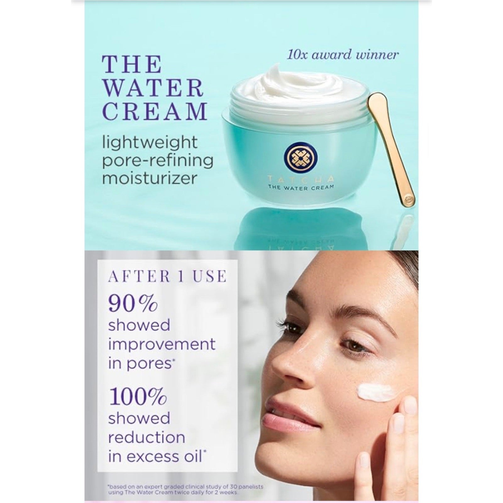 Tatcha The Pure Pores Trio Set - Matcha Cleanse, Water Cream, Silk Sunscreen NEW
