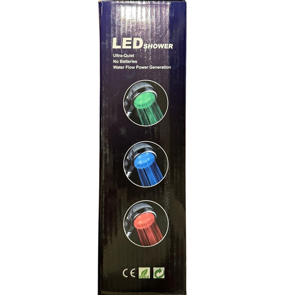 LED High Pressure Shower Head 7‑Color Changing | Filtration Beads | Handheld Kit