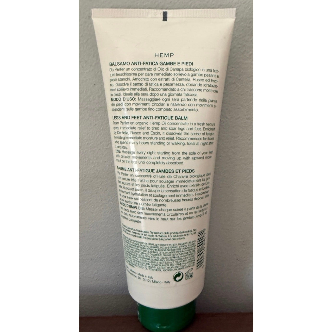 Perlier Organic Natural Plant Extracts Legs & Feet Anti Fatigue Balm 13.5 oz NEW