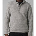 Prana Tri-Thermal Threads Henley Pullover Polartec Fleece Light Gray Size S