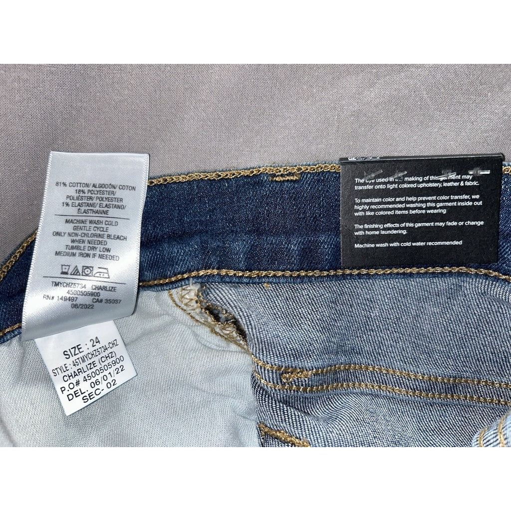 Joe's Jeans Sz Is 24 High Rise Skinny Crop—Raw Hem Stretch for Everyday Style NE