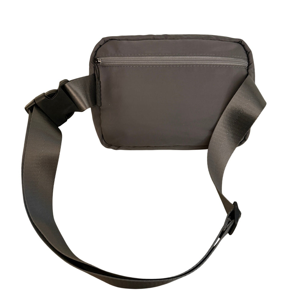 Kissleaf Gray Belt Bag – Mini Crossbody Waist Pouch with Adjustable Strap NEW
