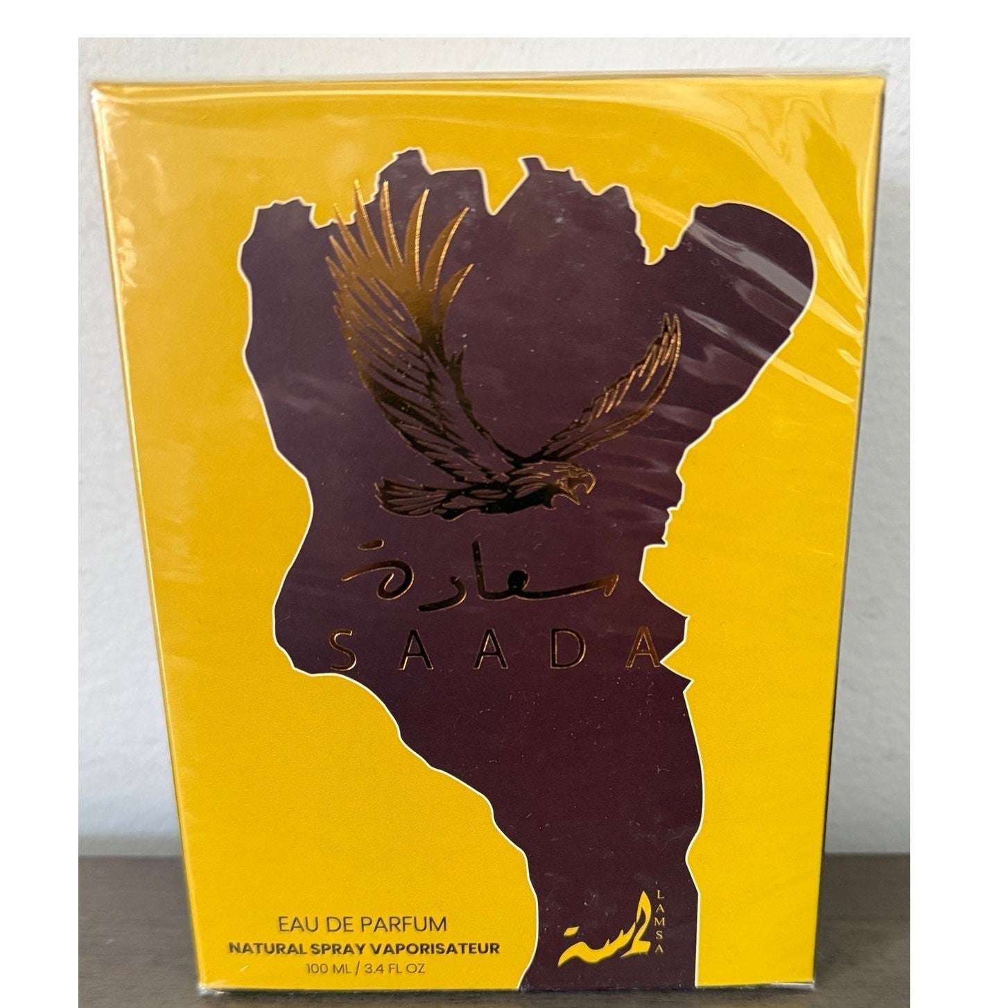 Arabian Lamsa Saada Oud Amber Mens / Womans Parfum 3.4 fl.oz. Authentic Sealed 