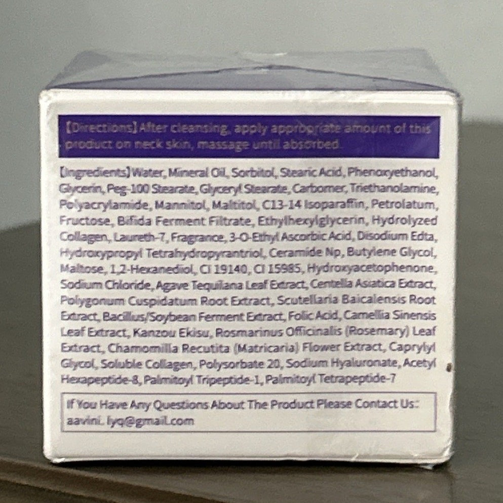 Aavini Firming Neck Cream Peptide Collagen Lift 1.7oz Wrinkle Dark Neck NEW