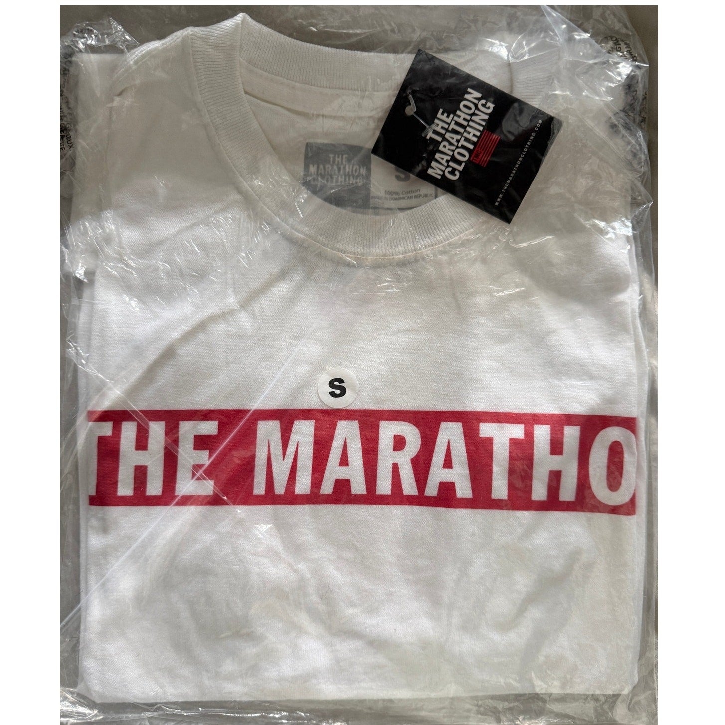 TMC The Marathon Red Stripe Tee Size S New in Package Nipsey Hussle Merch 