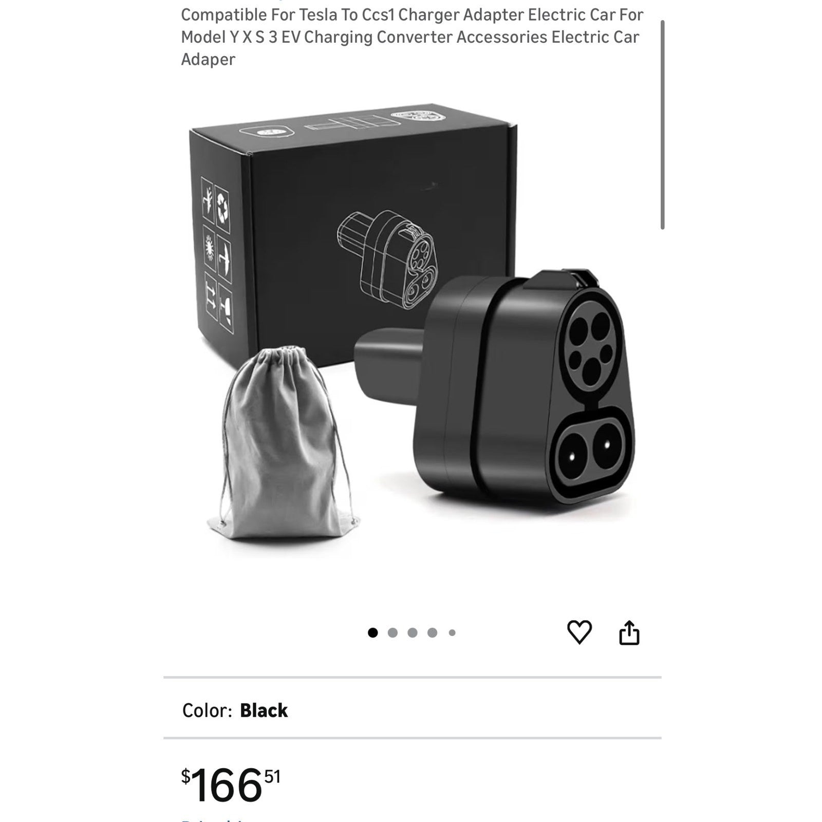 Tesla to CCS1 Fast EV Charging Adapter Tesla Model S, 3, X, Y Waterproof NEW
