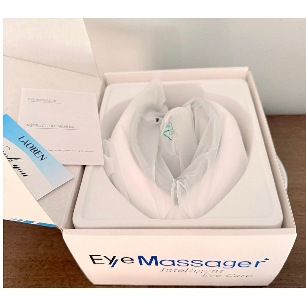 White Eye Massager Heat & Vibration Therapy, Lightweight Design for Relaxation