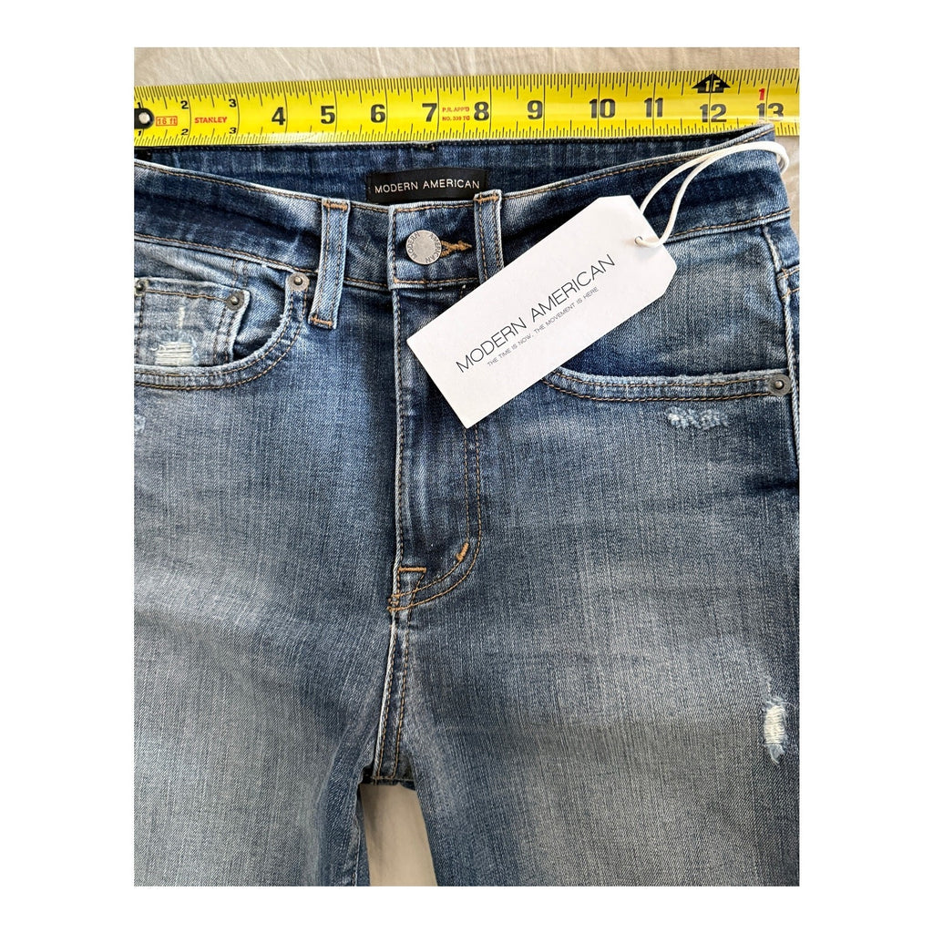 Modern American La Brea New Haven Boot Crop Denim Jeans Women's Size 26" NWT
