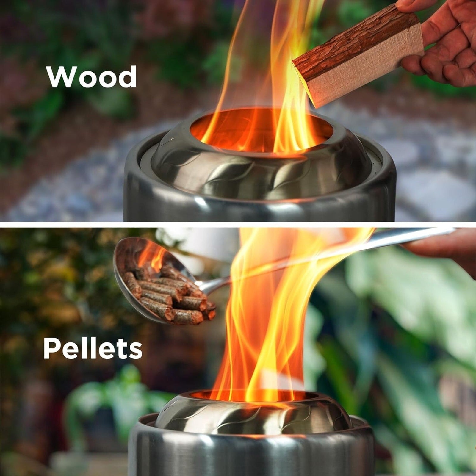 Outdoor Smokeless Portable Tabletop Stove Fire Pit & Stand use Pellets / Wood 