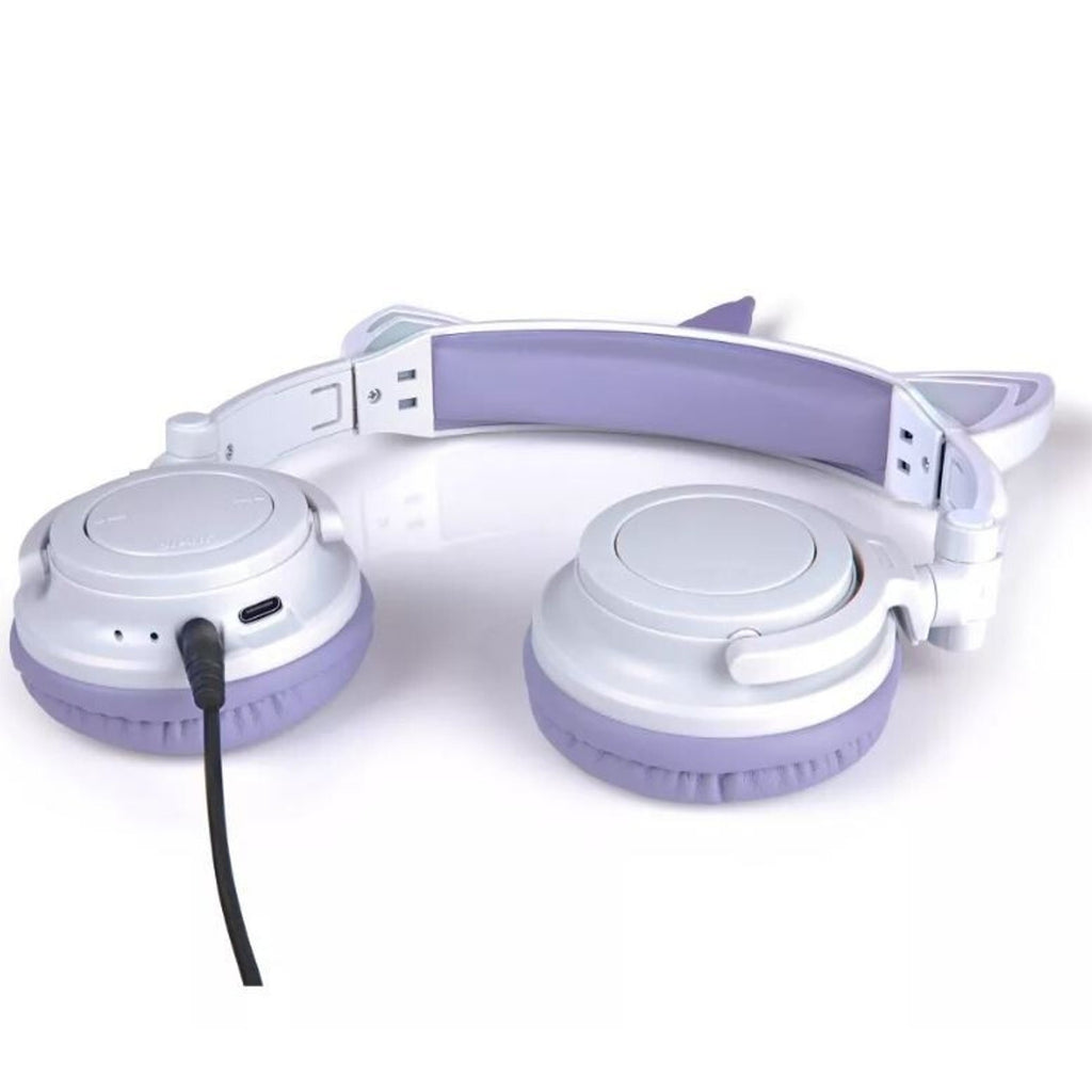 CUTE Unicorn Wireless LED Headphones Bluetooth 8hr Over Ear Headset w/ Mic NEW