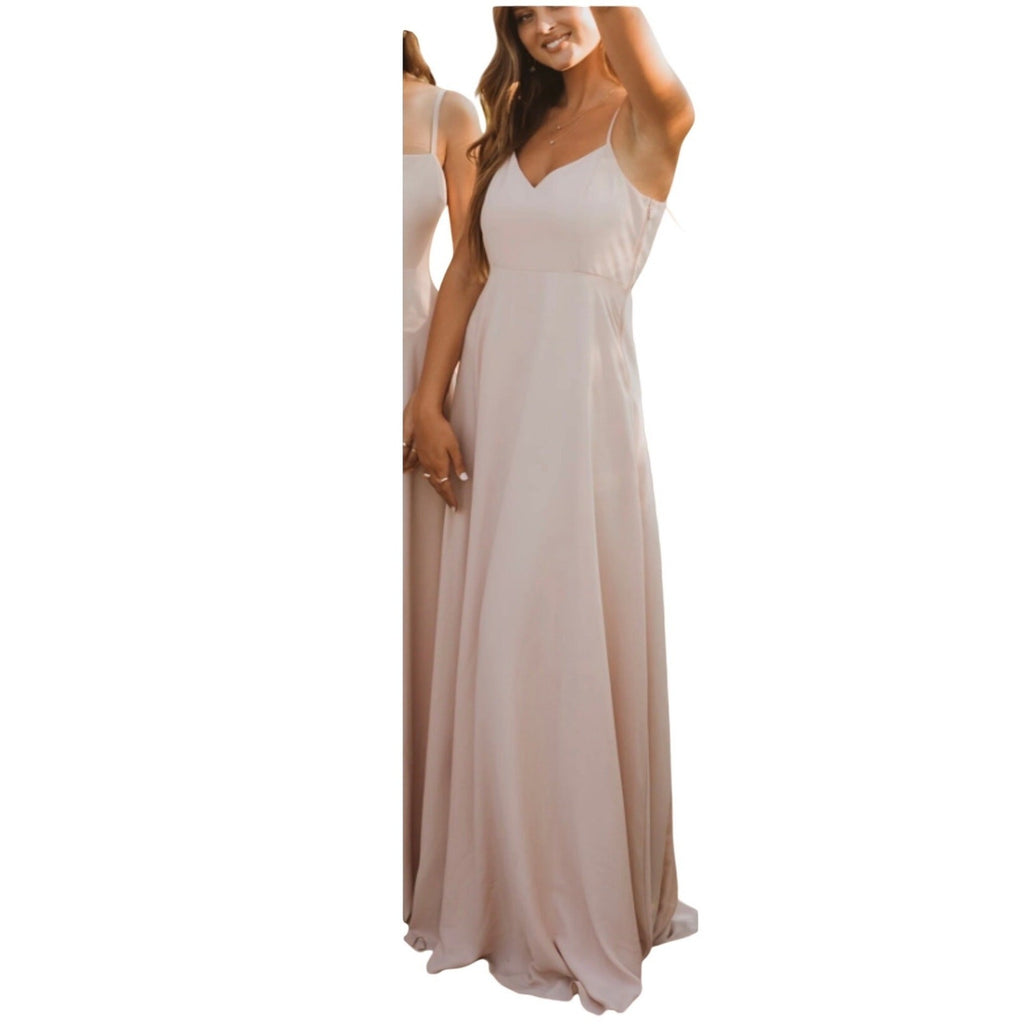 Show Me Your Mumu Faith Maxi Dress | Dusty Blush Crisp | Size Small NWT