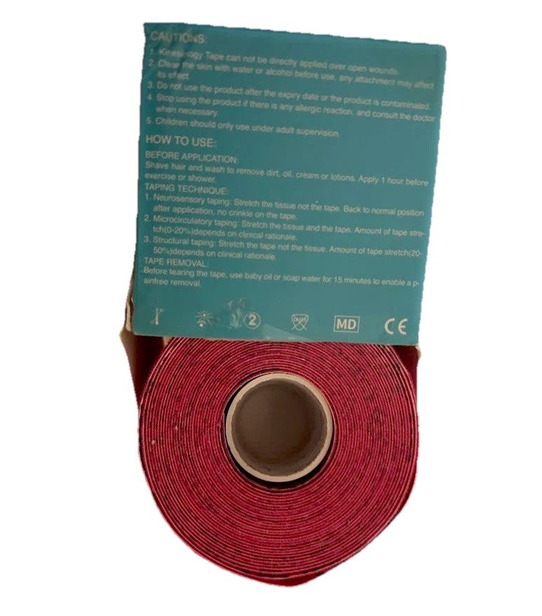 OK Tape ORIGINAL Kinesiology Tape Waterproof Muscle Pain Strain Relief Pink NIB