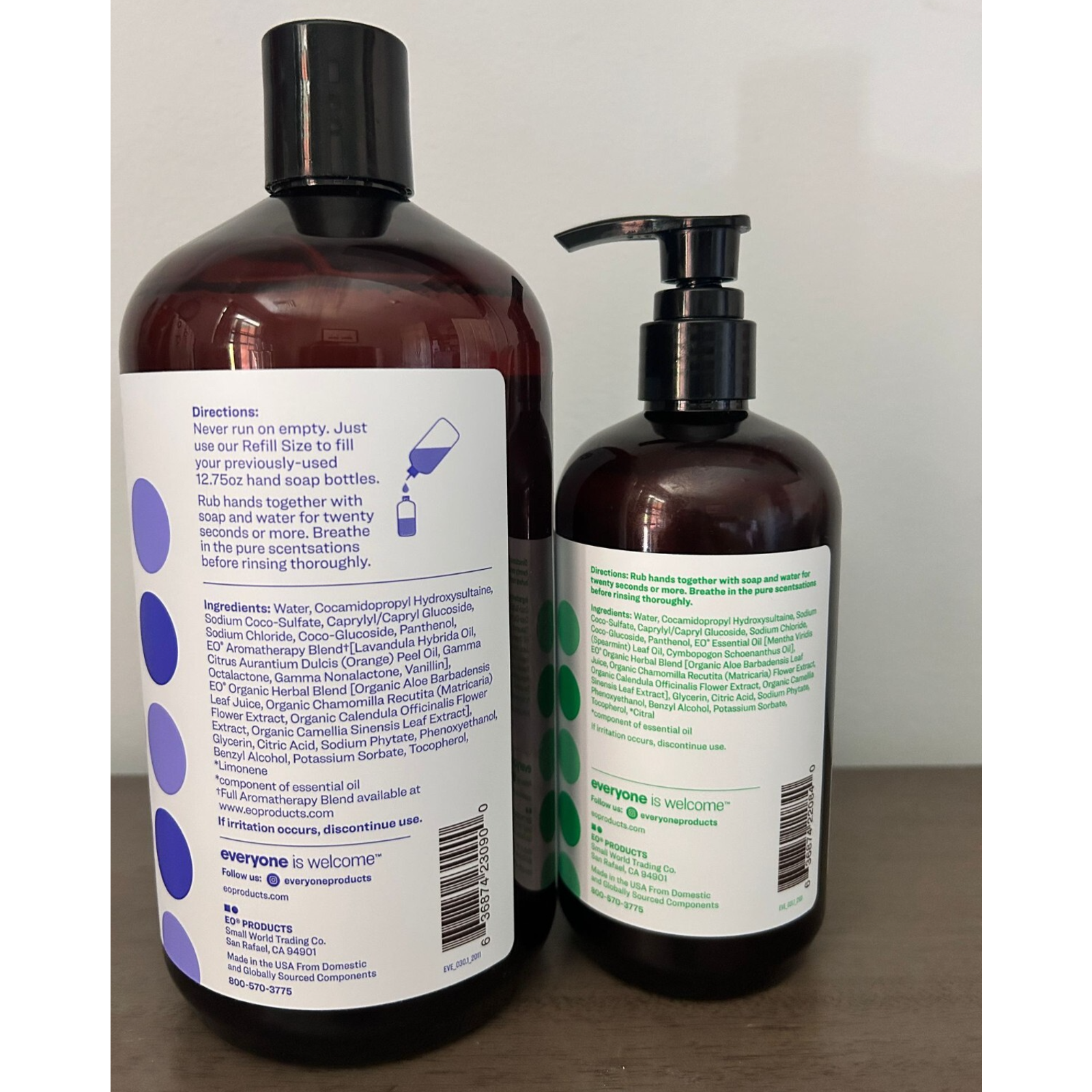 EVERYONE Hand Soap Lavender Coconut 32oz + Spearmint Lemon 12 oz Bundle Deal NEW