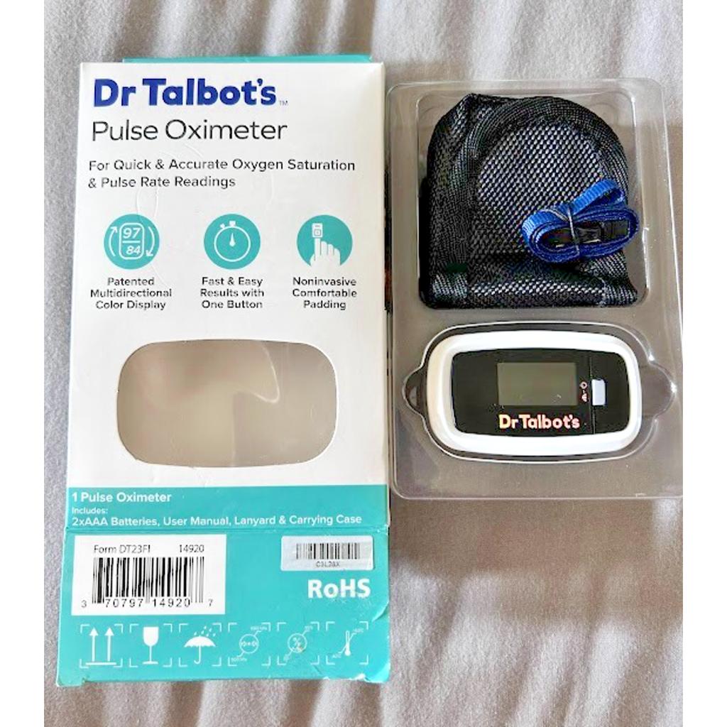 New Sealed Dr. Talbot's Pulse Oximeter For Quick & Accurate Oxygen Readings