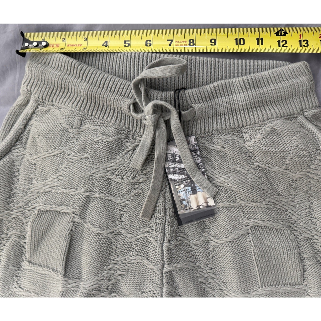 NWT Twenty Montreal Womens Crossover Knit Gradient Joggers Gray / Cream Sz Small