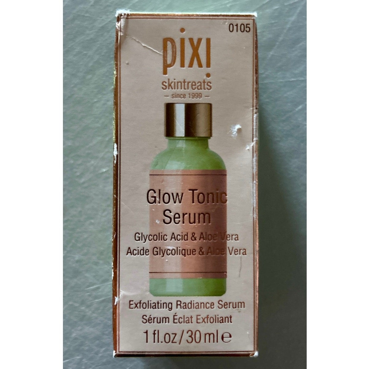 Pixi Glow Tonic Serum 1floz Exfoliating Radiance Serum Glycolic Acid & Aloe Vera