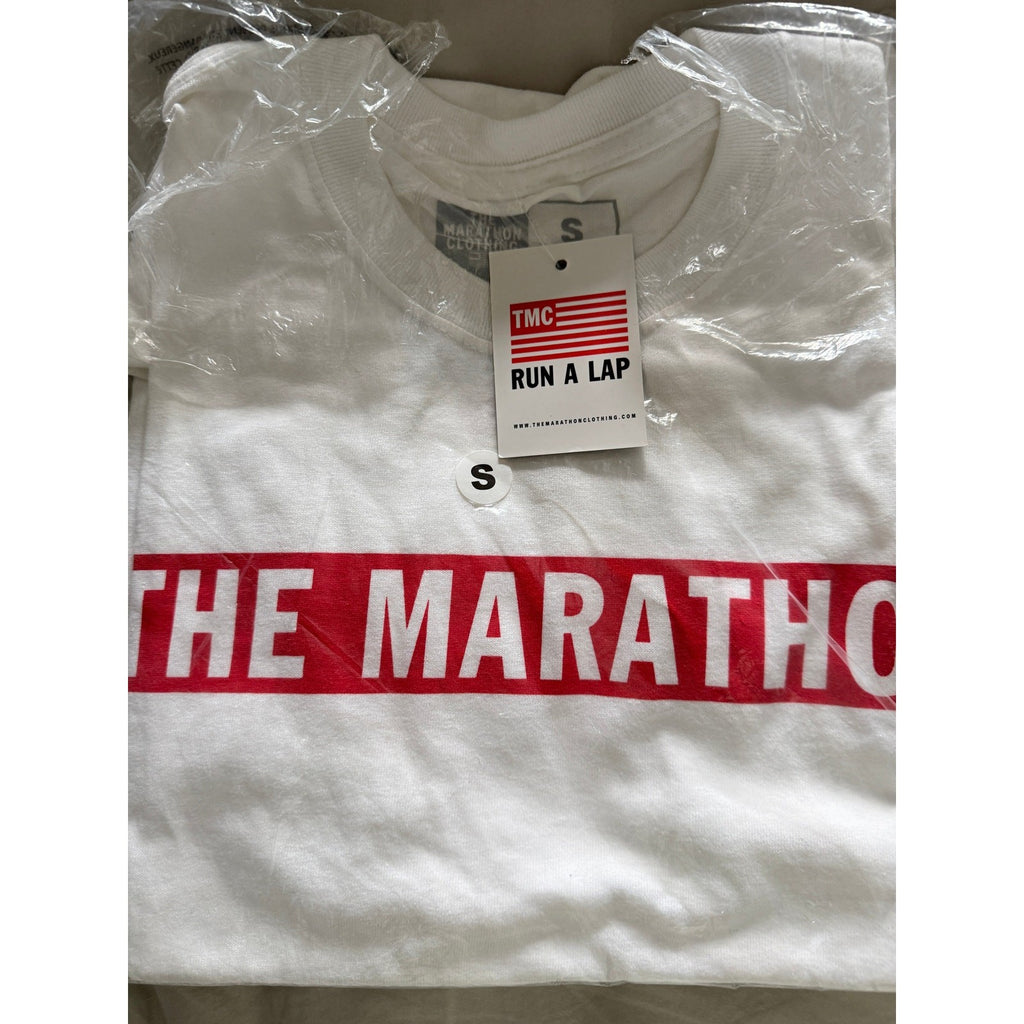 TMC The Marathon Red Stripe Tee Size S New in Package Nipsey Hussle Merch 