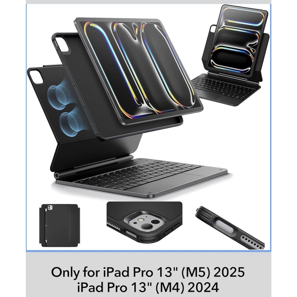 Nillkin Premium iPad Pro 13" 2024 Bumper Combo Backlit Keyboard Case Black New