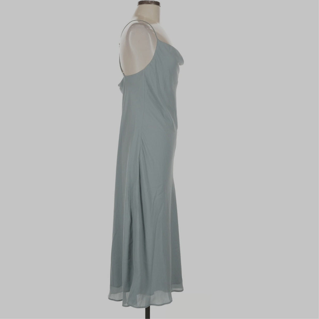 Show Me Your Mumu Verona Cowl Neckline Midi Slip Dress Silver Sage Crisp Sz XL 