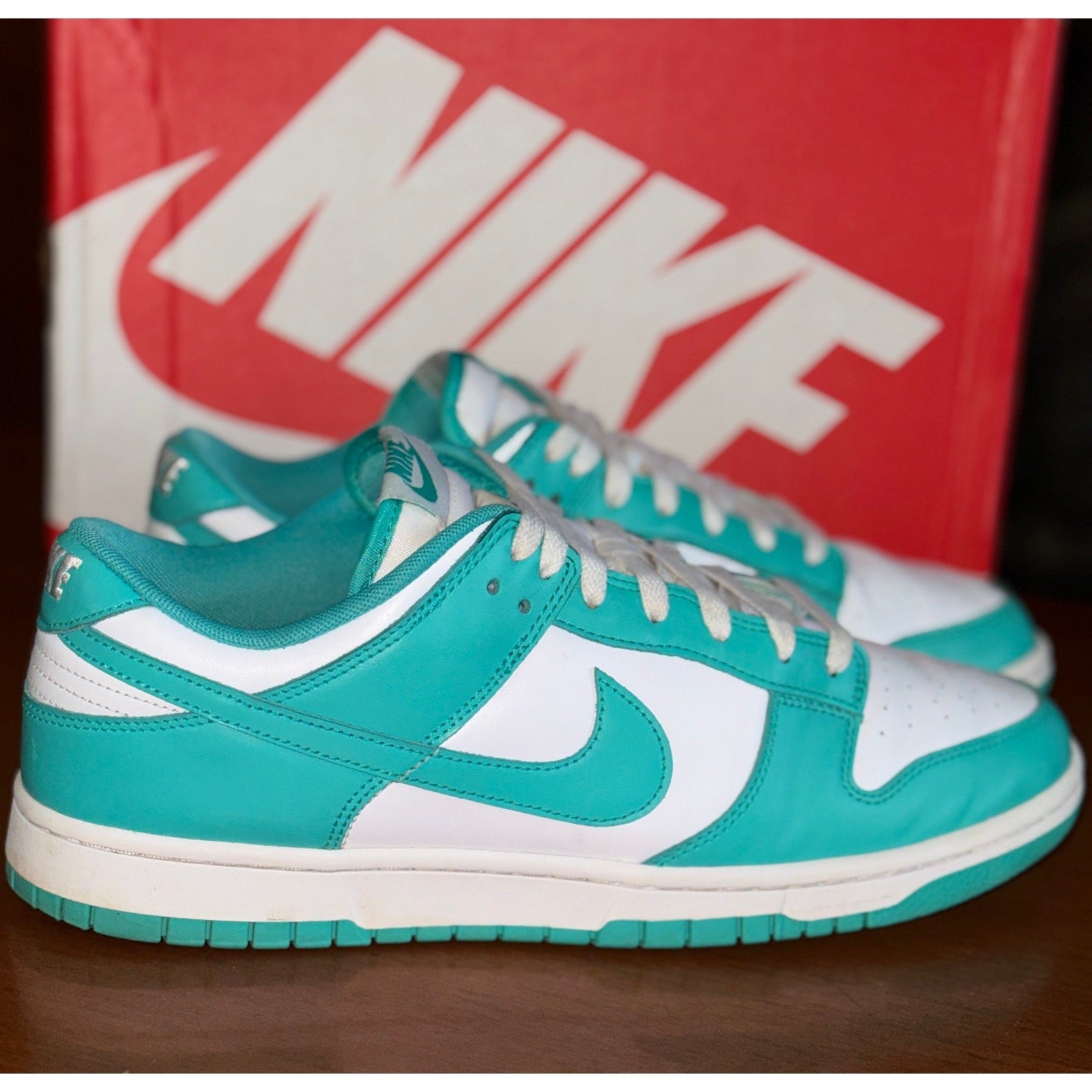 Nike Dunk Low "Clear Jade" Men US Size 11.5 Excellent PreOwned Cond DV0833-101 