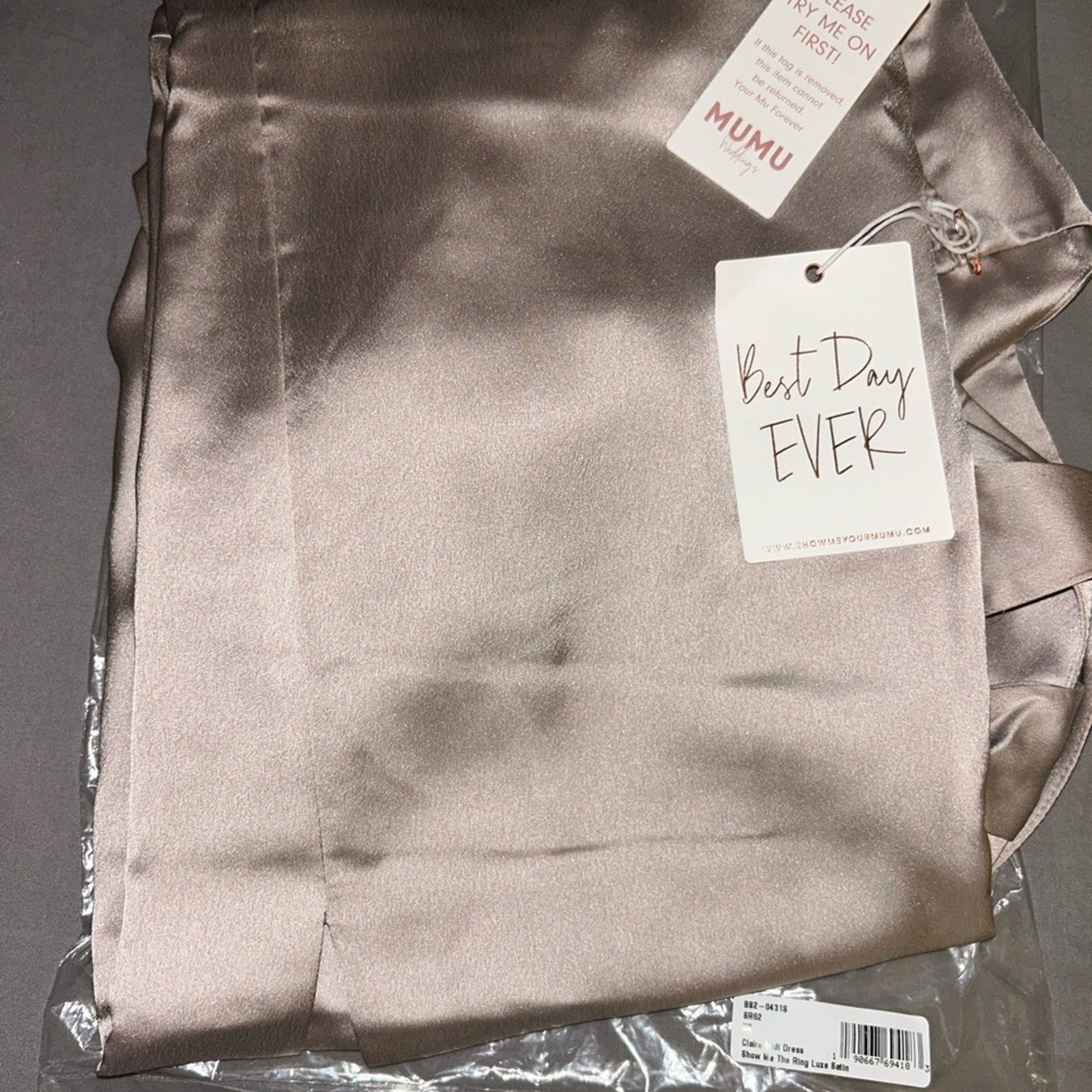 Show Me Your MuMu Claire Midi Dress Luxe Satin | Show Me The Ring Sz XS 