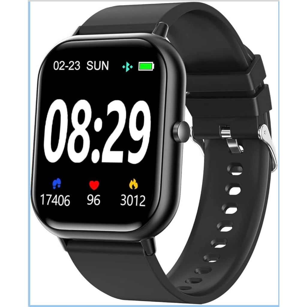 Smartwatch Fitness Tracker with Heart Rate, SpO2, Multi-Sport Modes Black