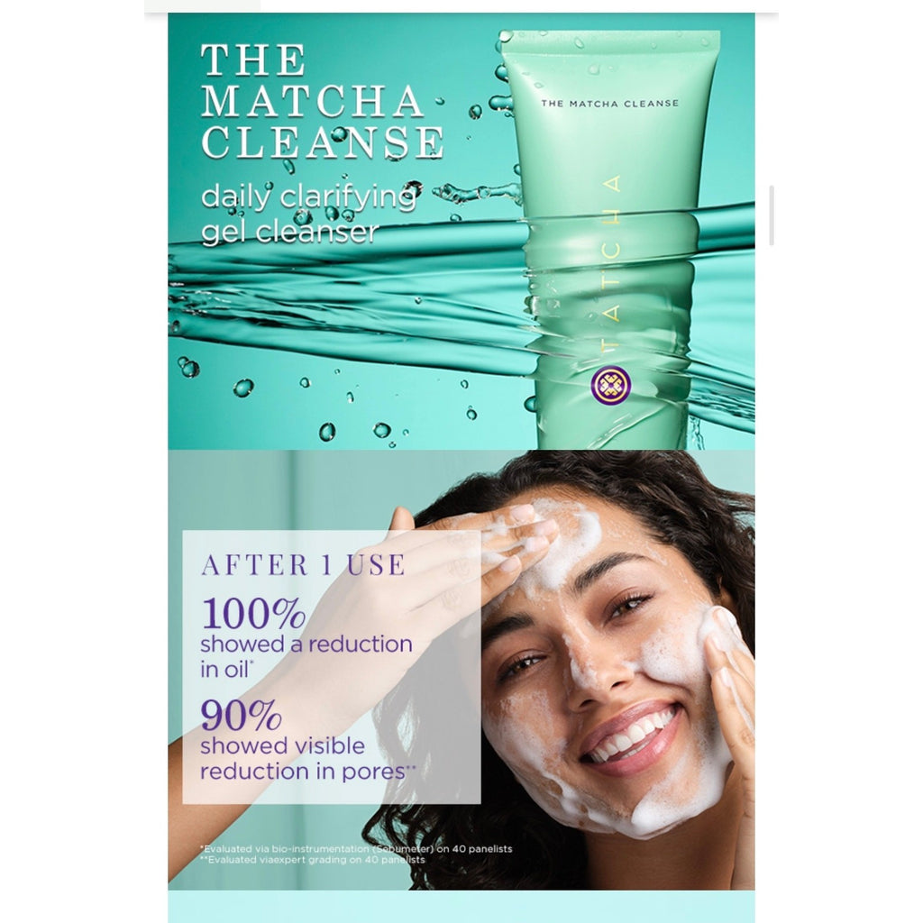 Tatcha The Pure Pores Trio Set - Matcha Cleanse, Water Cream, Silk Sunscreen NEW