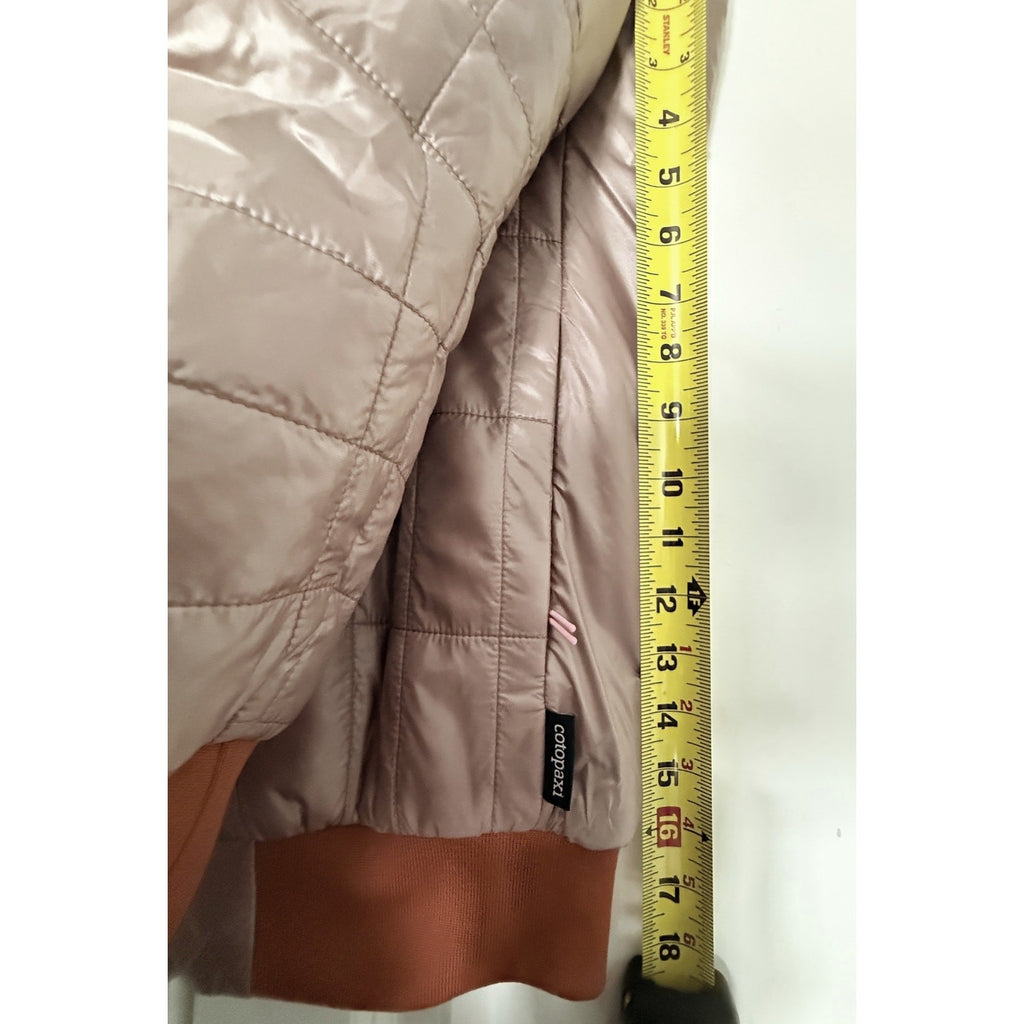 Cotopaxi Kusa Reversible Beige /Pink Bomber Jacket Womens M NWOT Llama Insulated