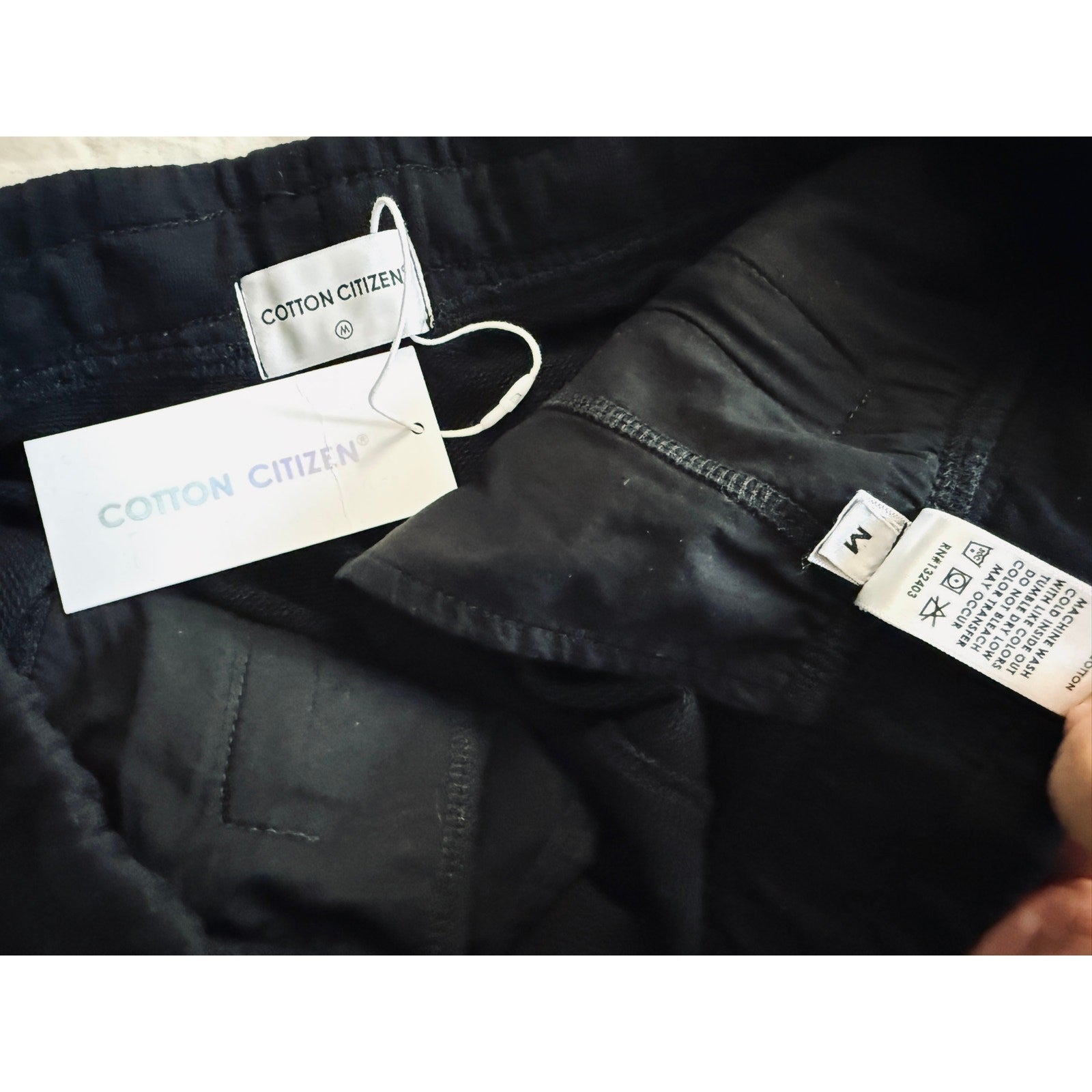 Cotton Citizen Sweatpant Black w/ Elastic Waist & Ankle Pockets Size Small NWT