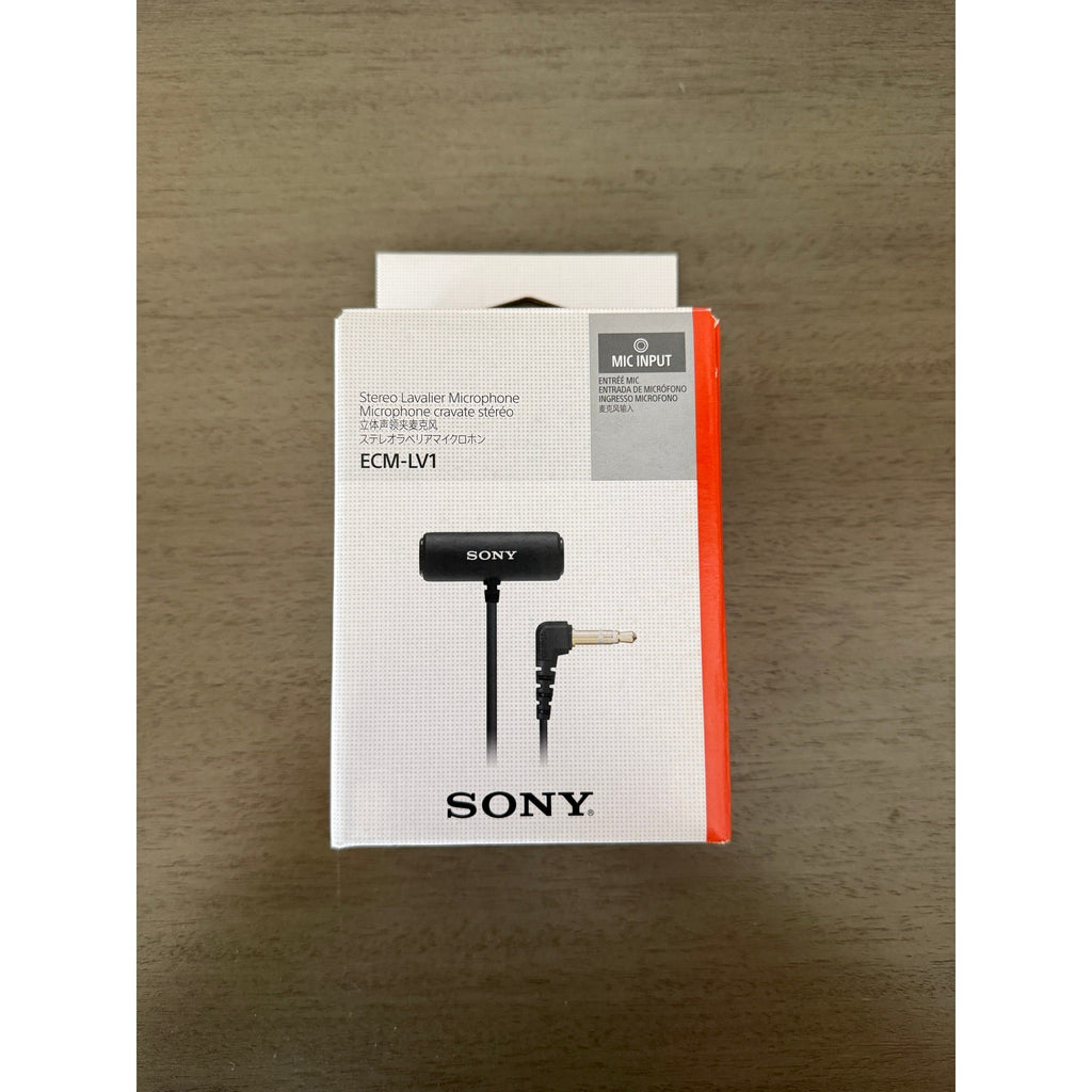 Sony ECM-LV1 Stereo Lavalier Clip On Microphone – New Sealed Box, 3.5mm Jack