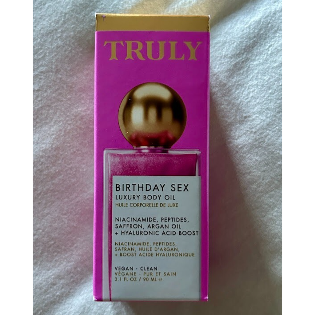 SEXY Truly Birthday Sex Luxury Body Oil Pink Shimmery Jasmine 3.1 oz SEALED