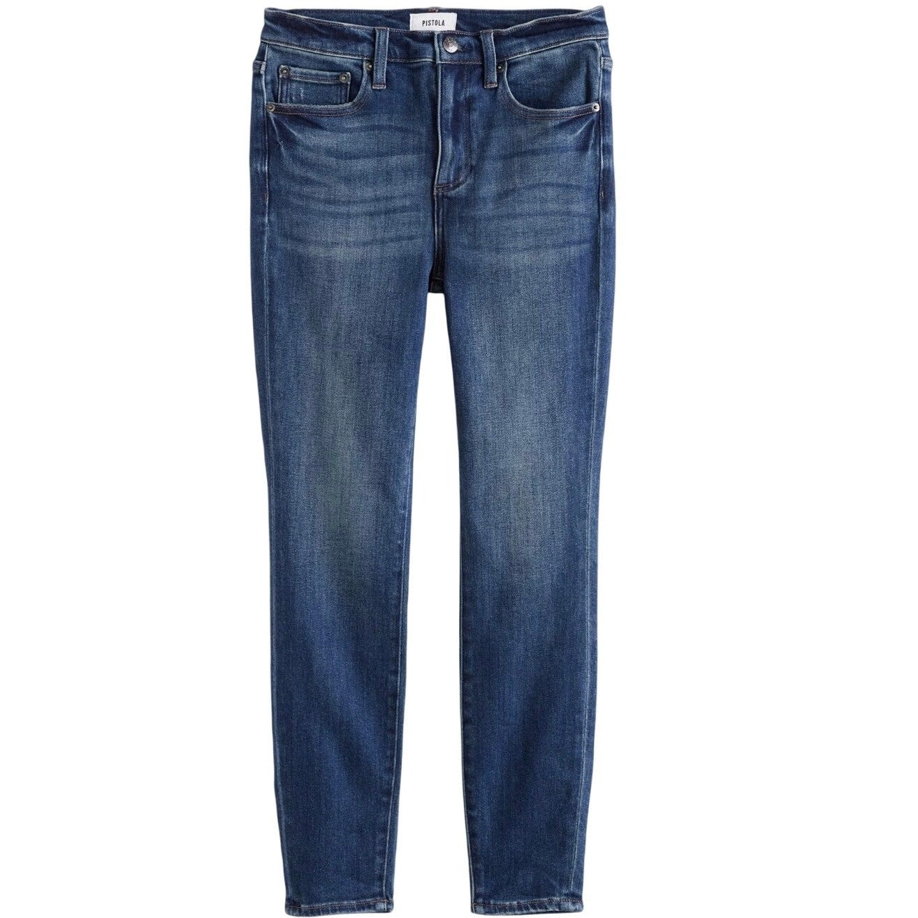 Revolve Pistola Aline High Rise Skinny Stretch Jeans Blue Work Wash Sz 26 $148 