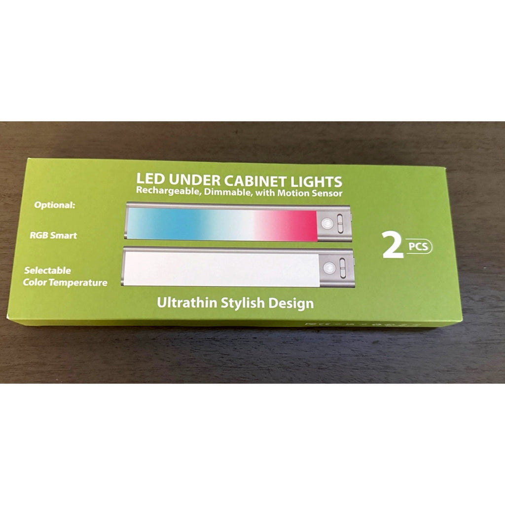 New LED Cabinet Lights 2pcs – Rechargeable, Dimmable, Motion Sensor, Slim Design