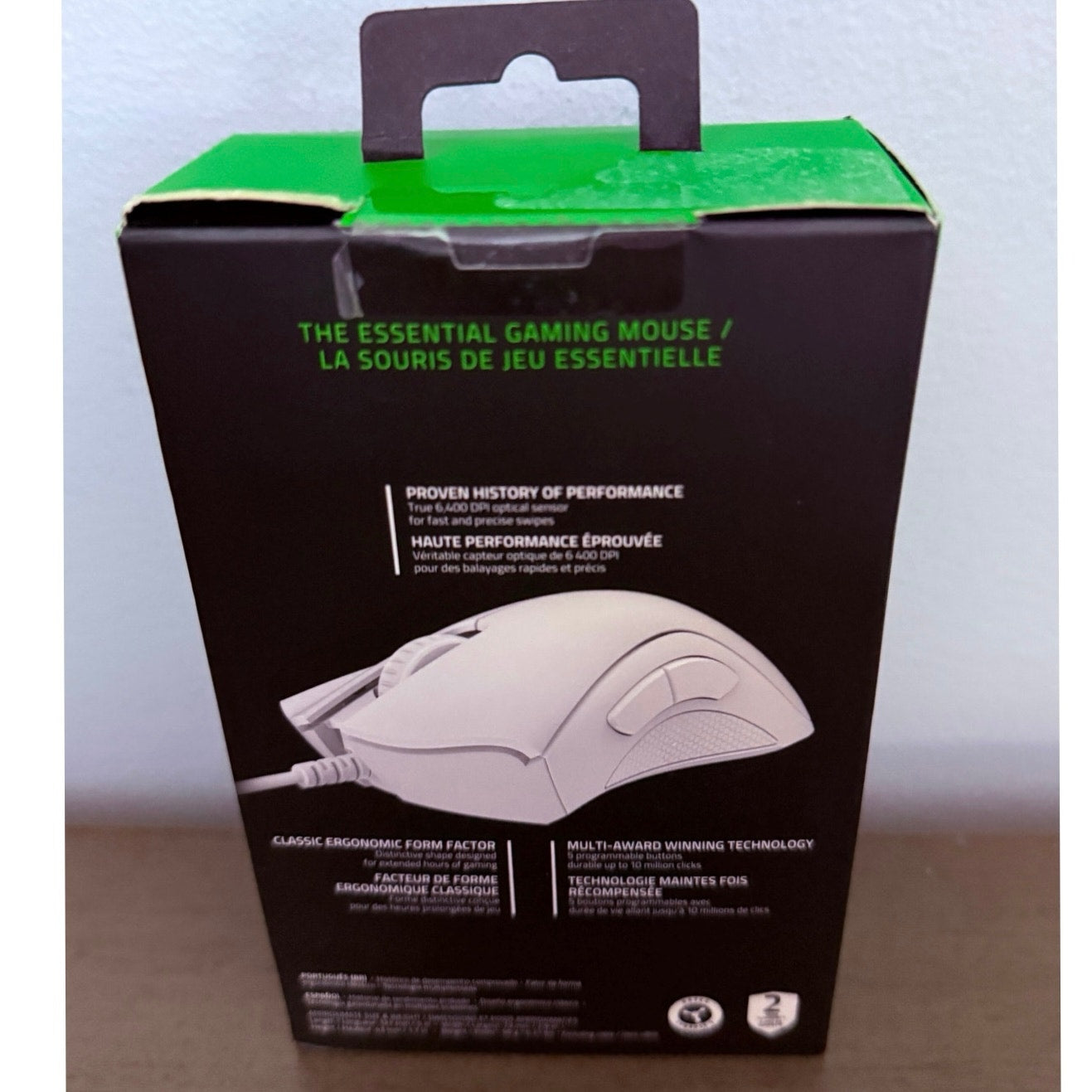 Sealed Razer Death Adder Gaming Mouse White Sealed Box