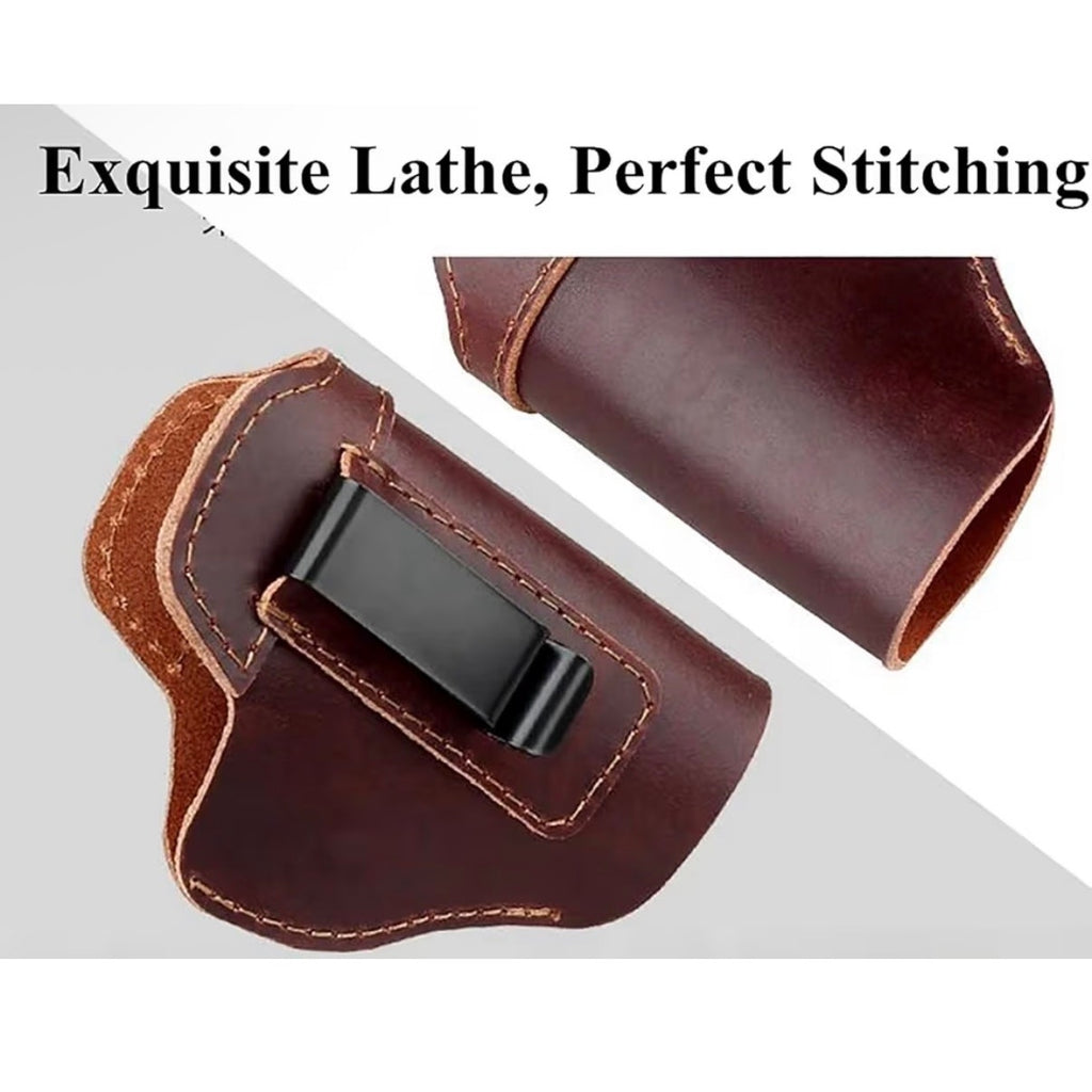 Genuine Hand Crafted Leather Holster Small Hand Piece Right Handed Burgundy NEW