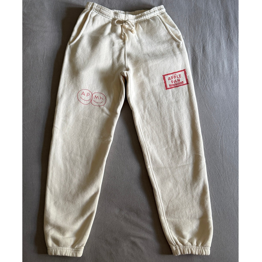 Madhappy Apple Pan Sweatpants Ivory Size Small Rare Collab Pristine Condition