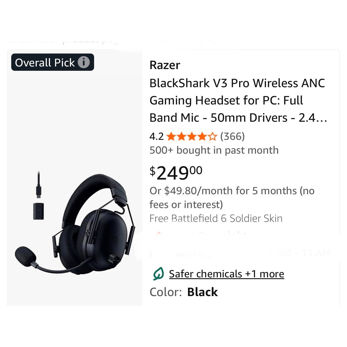 Razer BlackShark V3 Pro Wireless ANC Esports Gaming Headset All Consoles Sealed